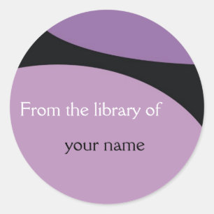 Library Bookplates Custom Classic Round Sticker