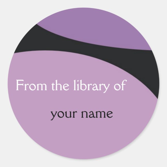Library Bookplates Custom Classic Round Sticker (Front)