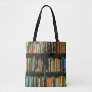 Library Books All-Over-Print Tote Bag, Medium