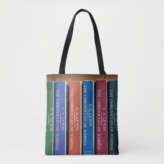 Library Books All-Over-Print Tote Bag, Medium (Front)