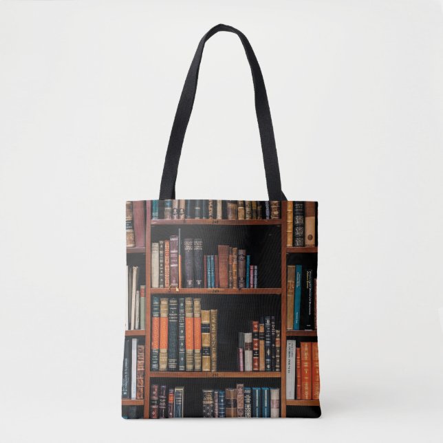 Library Books All-Over-Print Tote Bag, Medium Bag (Front)