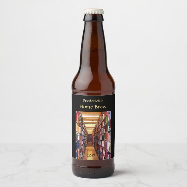 Library Books Beer Label (Front)