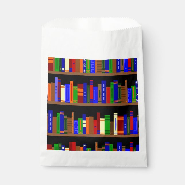 library books bookshelf  librarian favour bag (Front)