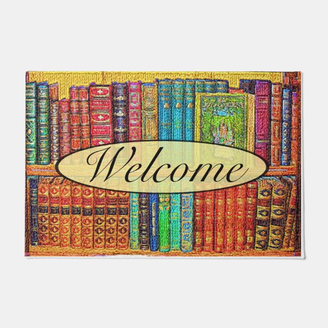 Library Books Doormat (Front)