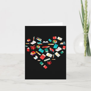 Library Books Heart Bookworm Valentines Day Gift R Card