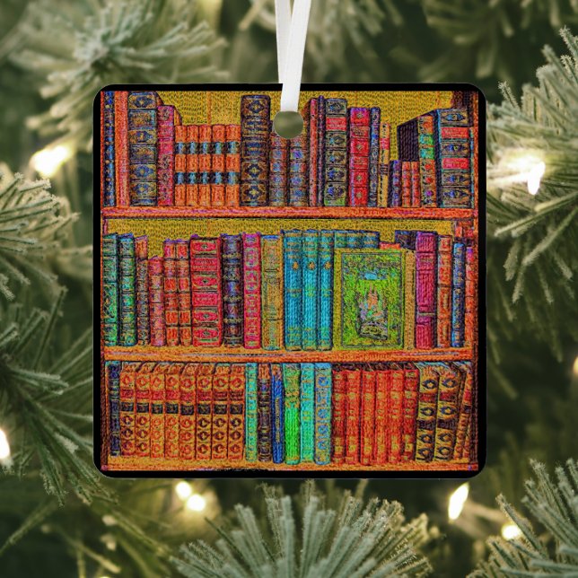 Library Books Metal Tree Decoration (Insitu)
