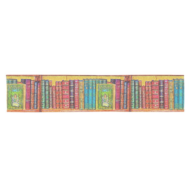 Library Books Short Table Runner (Horizontal)