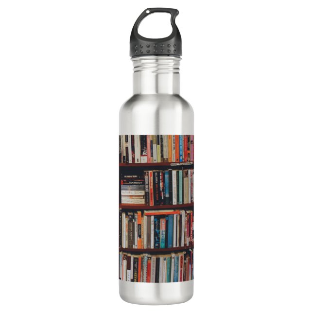 Library Bookshelf Photo 710 Ml Water Bottle (Front)
