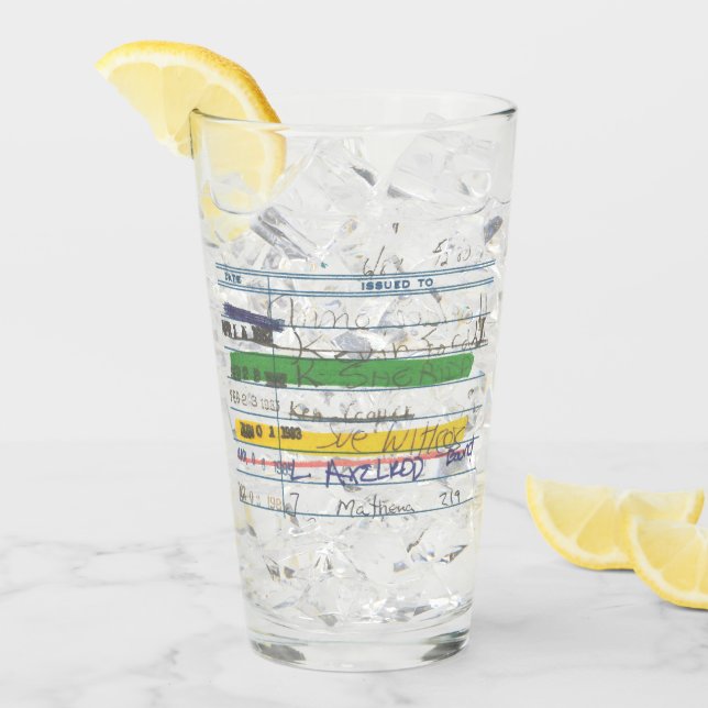 Library Card 3503 Exploring the Moon Pint Glass (Front Ice)