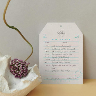 Library Card Year in Review Flat Holiday Card