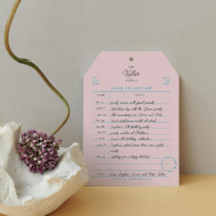 Library Card Year in Review Flat Holiday Card