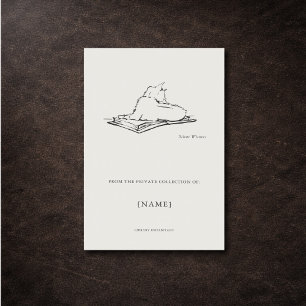 Library Cat- Ex Libris Bookplate Sticker