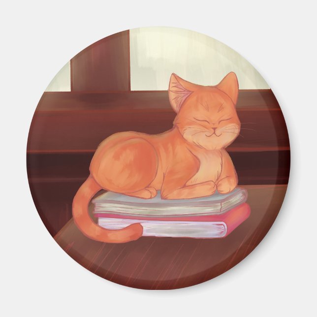 Library Cat Magnet (Front)