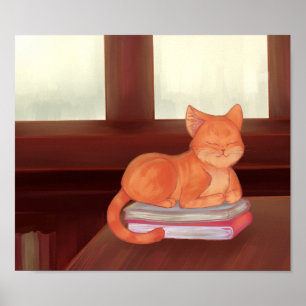 Library Cat Poster