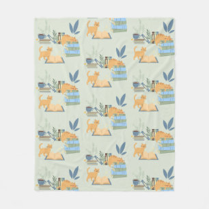 Library Cats Fleece Blanket
