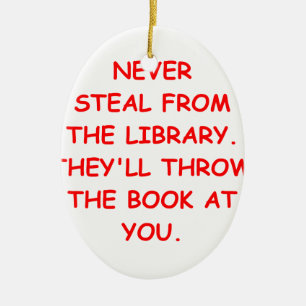 library ceramic ornament