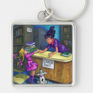 Library Check Out Key Ring