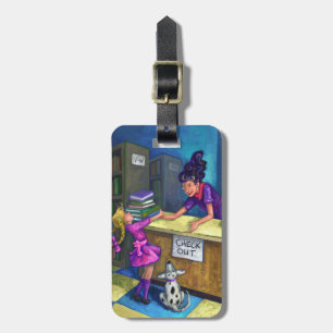 Library Check Out Luggage Tag