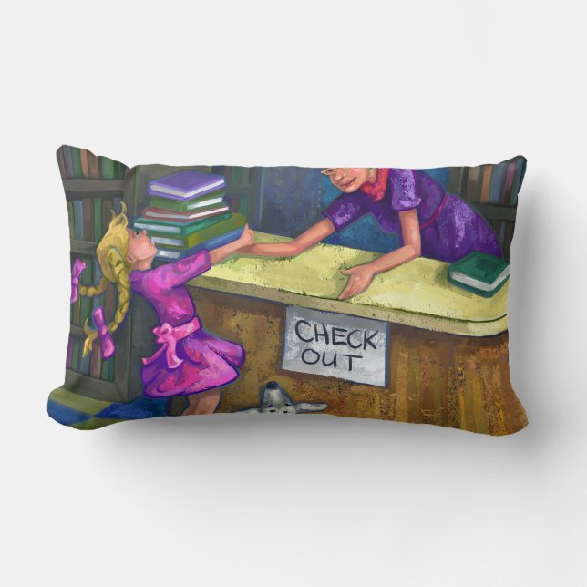 Library Check Out Lumbar Cushion (Front)
