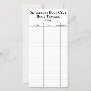 Library Checkout Card Book Tracker Pamphlet