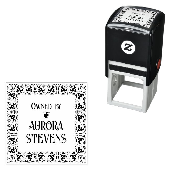 Library Crest Self-inking Stamp (In Situ)