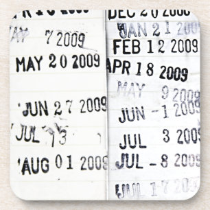Library Date Stamp Coasters