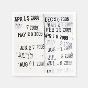 Library Date Stamps Napkins