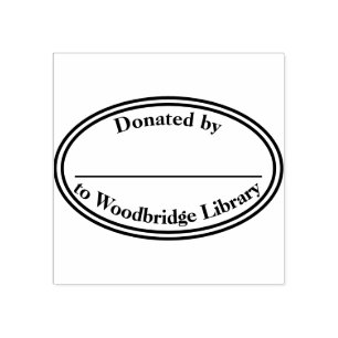 Library donation bookplate stamp