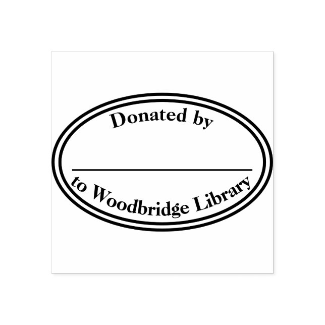Library donation bookplate stamp (Imprint)