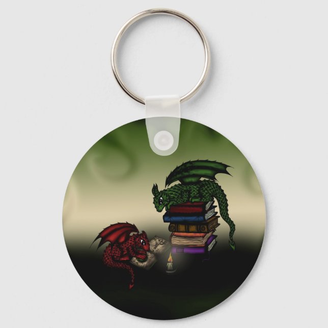 Library Dragons Key Ring (Front)