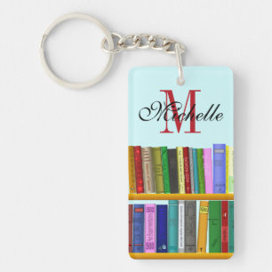 Library for genius. Books for clever students Key Ring