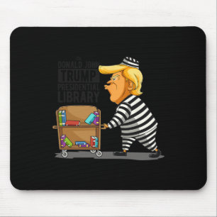 Library Funny Grey Clic Fit Mouse Pad