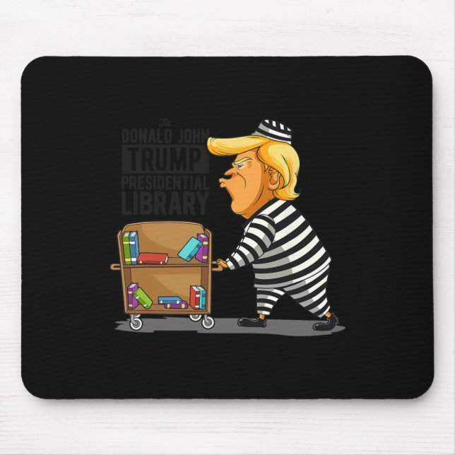 Library Funny Grey Clic Fit  Mouse Pad (Front)