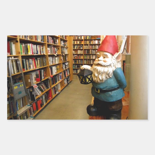 Library Gnome I Rectangular Sticker (Front)