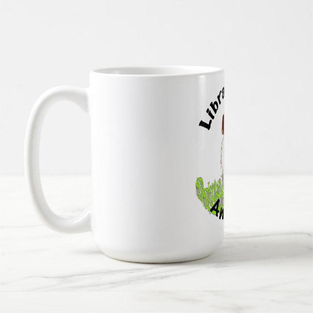 Library Green Coffee Mug (Left)