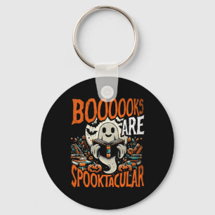 Library Halloween Shirt Book Lover Design Ghost Wi Key Ring