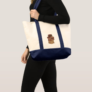 Library Haul Champion   Vintage Book Tote Bag