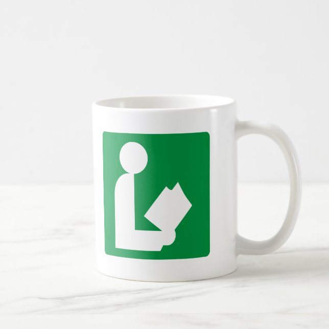Library Highway Sign Coffee Mug (Right)