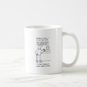 Library  Humour, Cartoon Customer and His Coffee Mug