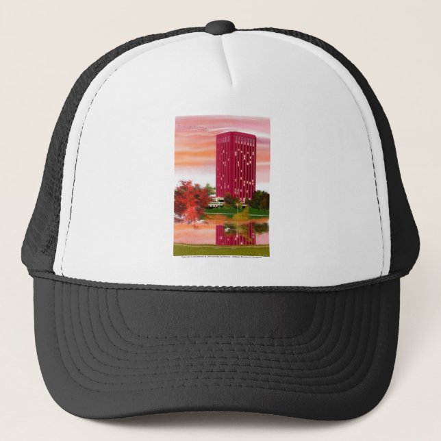 Library in Fall by Tam Nguyen Trucker Hat (Front)