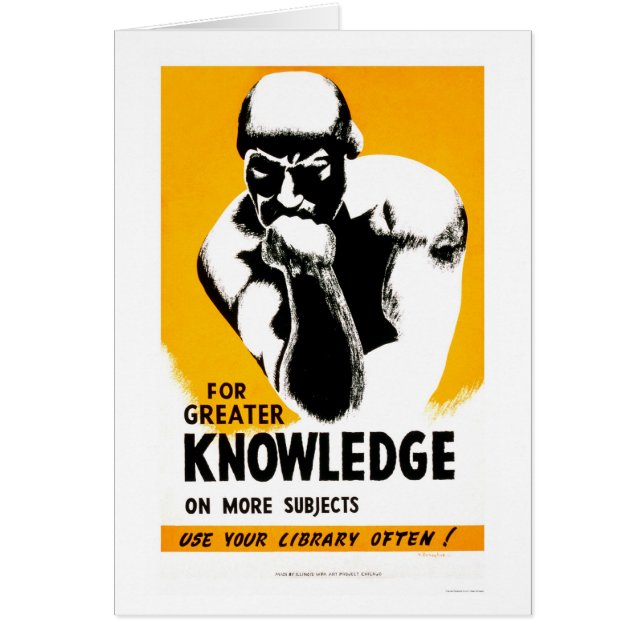 Library Is Knowledge 1940 WPA (Front)