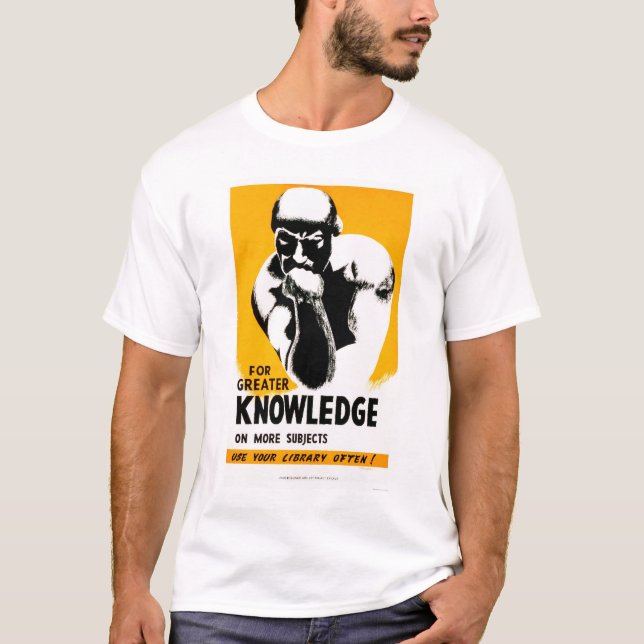 Library Is Knowledge 1940 WPA T-Shirt (Front)
