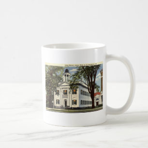 Library, Lenox, Massachusetts 1932 Vintage Coffee Mug
