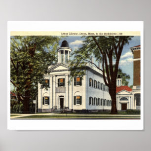 Library, Lenox, Massachusetts 1932 Vintage Poster
