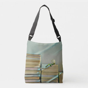 Library lover artwork crossbody bag