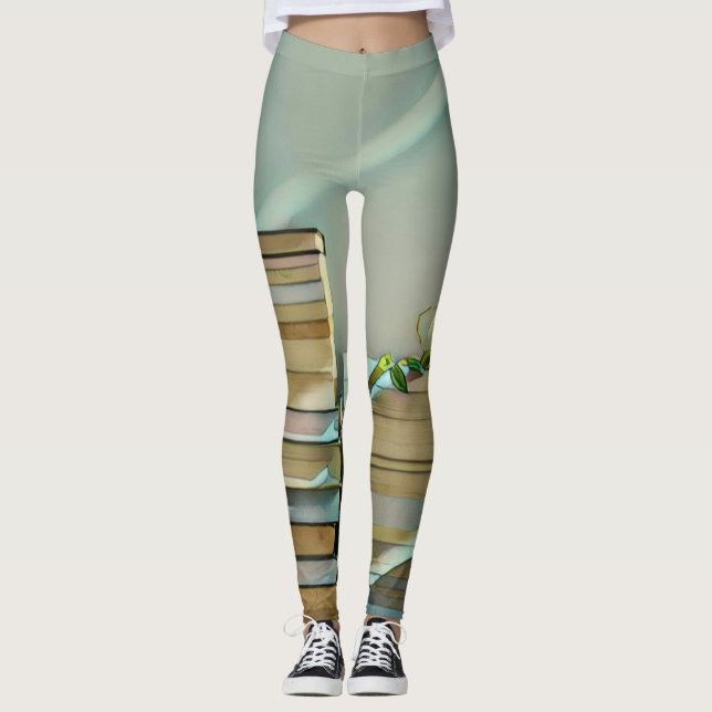 Library lover artwork leggings (Front)