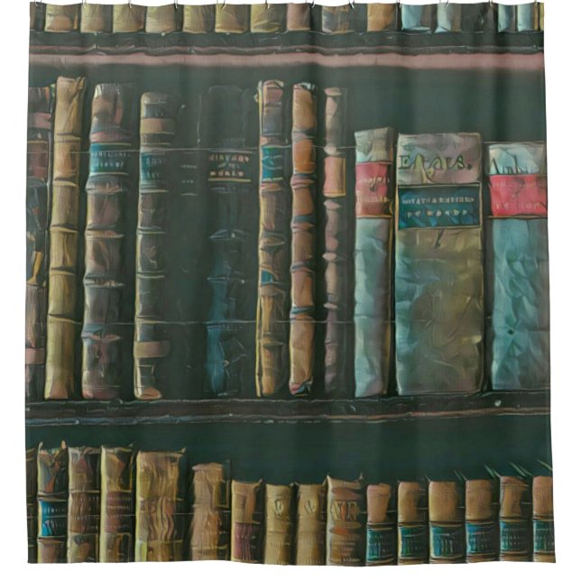 Library lover artwork shower curtain (Front)