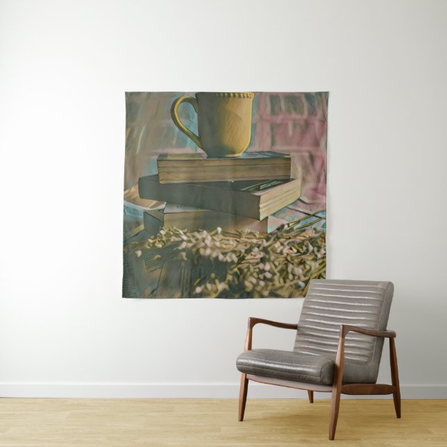 Library lover artwork tapestry (In Situ)