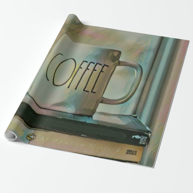 Library Lovers Gift Wrapping Paper (Unrolled)