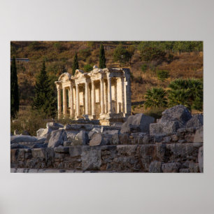 Library Of Celsus Ruins Poster
